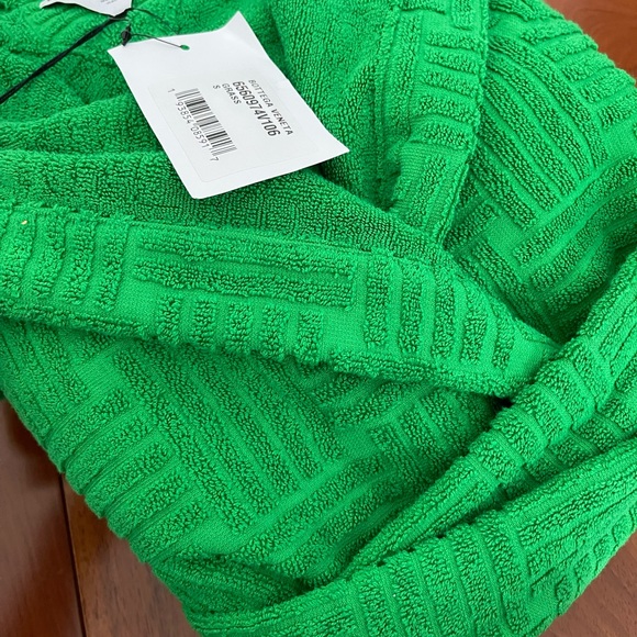 BNWT Bottega Veneta Intreccio Pattern Cotton Bathrobe Small - Picture 3 of 6